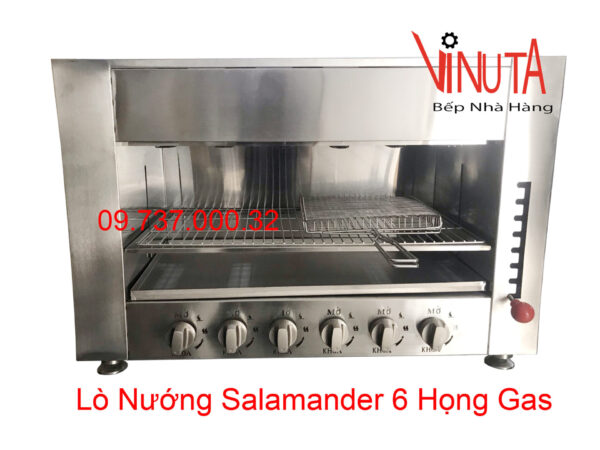 lò nướng salamander 6 họng gas | bếp nướng thịt, hải sản bằng gas uy tín, giá rẻ
