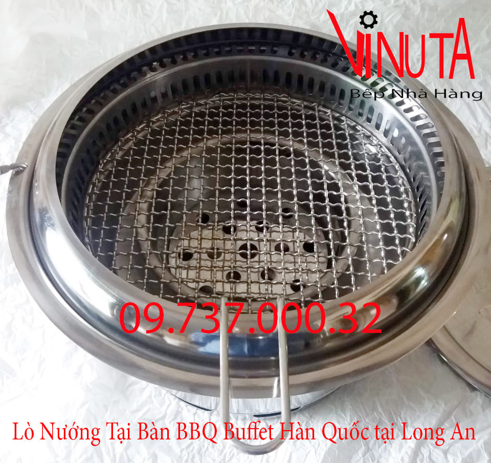 lò nướng tại bàn bbq buffet hàn quốc tại Long An