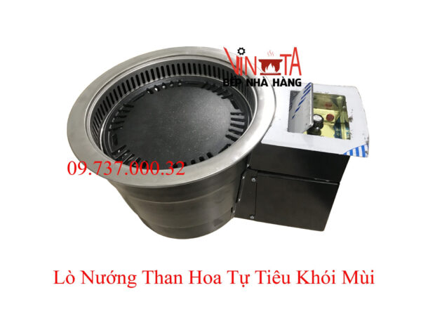 Bếp Nướng Than Hoa Tự Tiêu Khói Mùi, Lò nướng BBQ Hàn Quốc Âm Bàn - Ảnh 9