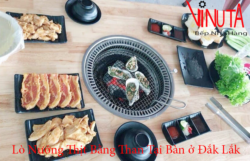 lò nướng thịt bằng than tại bàn ở đắk lắk