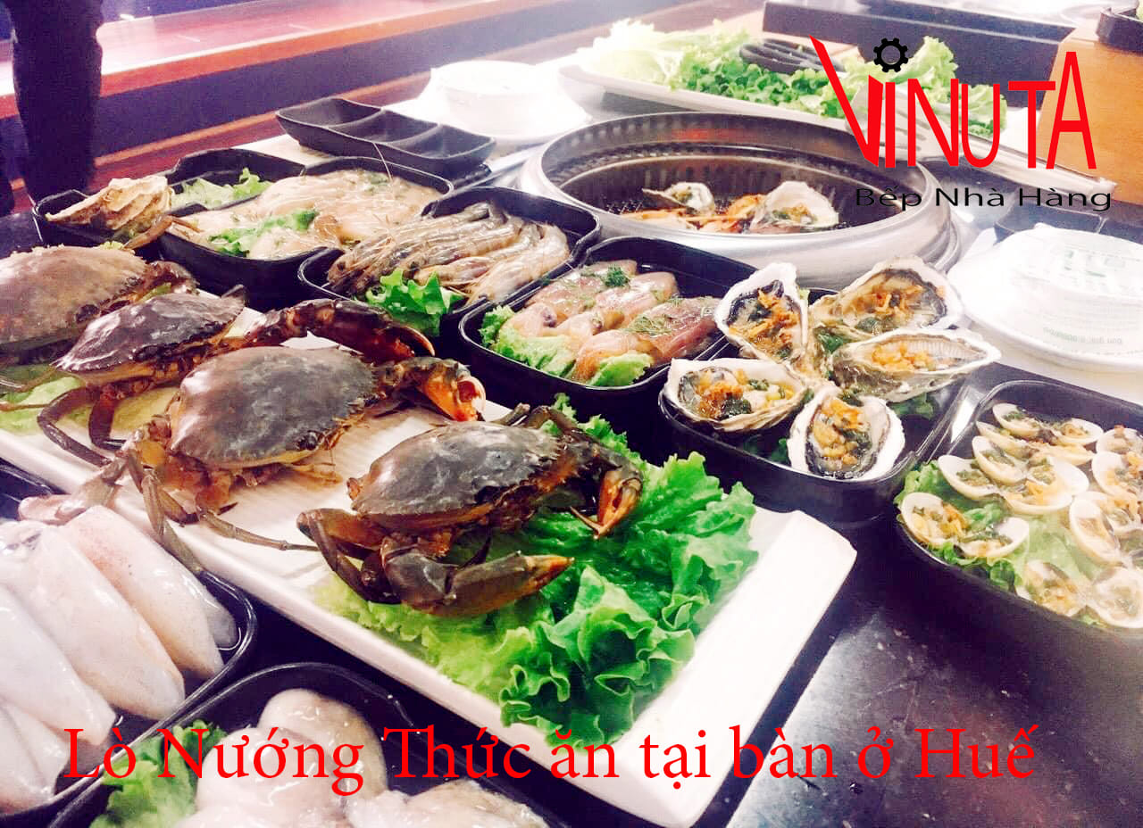 lò nướng thức ăn tại bàn ở Huế