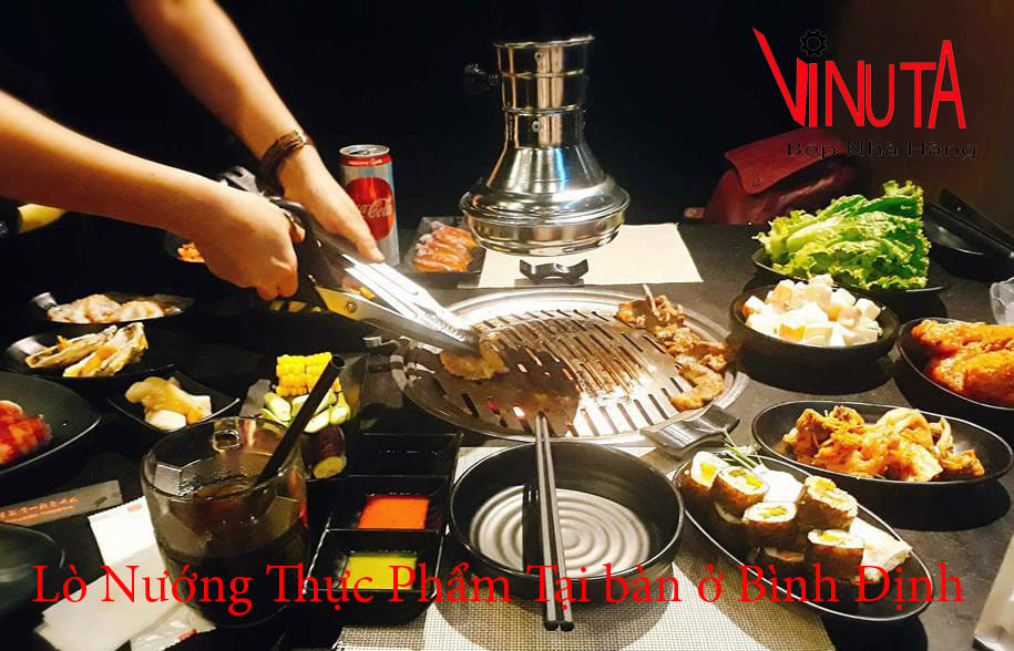 lò nướng thực phẩm tại bàn ở bình định