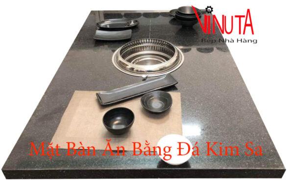 bàn bếp lẩu nướng mặt đá 4, 6 người | Bộ bàn ăn lẩu nướng mặt bàn đá nhà hàng - Ảnh 18
