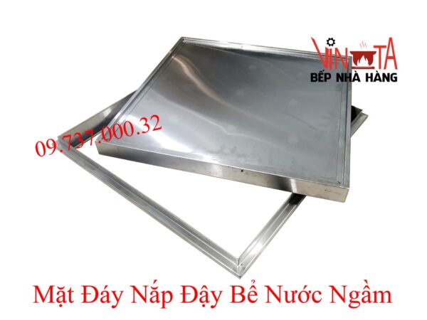 Nắp bể nước ngầm, âm sàn, inox 304, nắp đậy bể nước trong nhà - Ảnh 4
