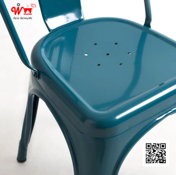 Ghế sắt có tựa lưng, sơn tĩnh điện có nhiều màu, xanh, đỏ, vàng, đen, trắng, nâu đất, ghi...đẹp, bền - Ảnh 20