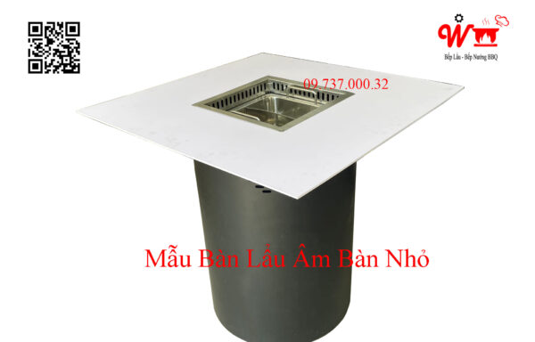 Bếp lẩu âm bàn nhỏ dùng cho 2 đến 4 người, bàn ăn nhỏ - Ảnh 7