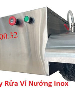 Máy rửa vỉ nướng inox, máy chà vỉ, máy vệ sinh vỉ nướng bán tự động