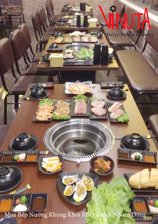 mua bếp nướng không khói bbq buffet ở nam đông
