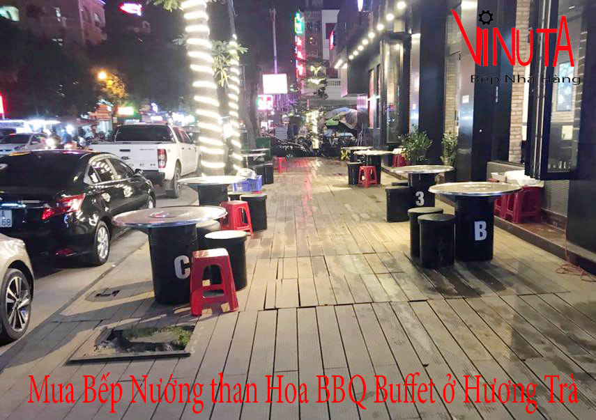 mua bếp nướng than hoa bbq buffet ở hương trà