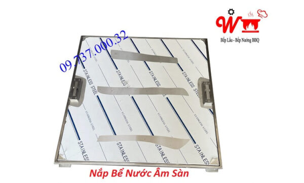 Nắp bể nước trong nhà, nắp đậy bể nước âm sàn, inox 304, chống mùi tốt - Ảnh 5