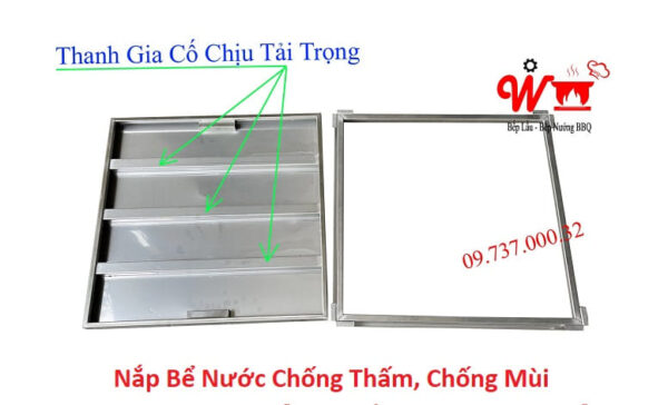Nắp bể nước ngầm inox 304, nắp đậy bể nước âm sàn chống thấm,mùi tốt - Ảnh 6