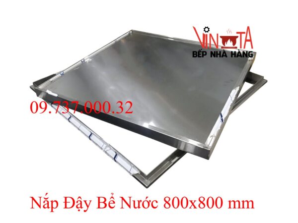 Nắp đậy bể nước ngầm 80x80 cm, inox 304, chắc chắn, bền, đẹp, giá rẻ - Ảnh 2