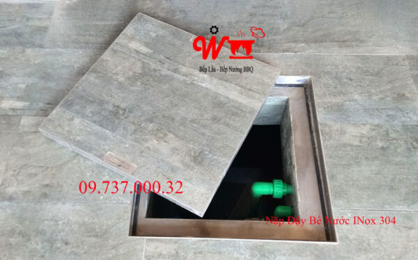 Nắp bể nước ngầm, âm sàn, inox 304, nắp đậy bể nước trong nhà - Ảnh 12