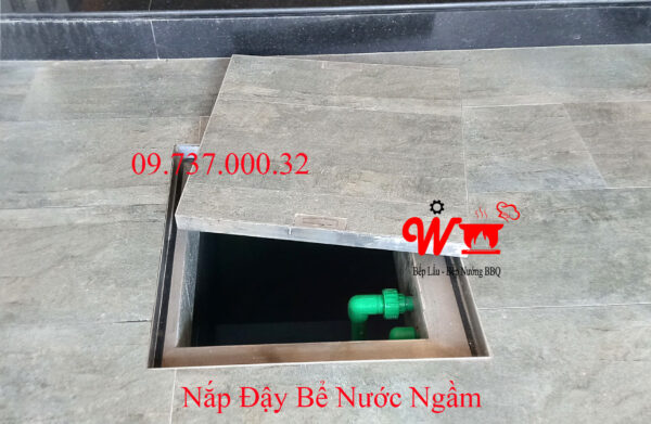 Nắp bể nước ngầm, âm sàn, inox 304, nắp đậy bể nước trong nhà - Ảnh 14