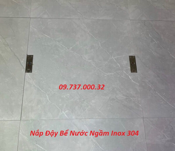 Nắp bể nước trong nhà, nắp đậy bể nước âm sàn, inox 304, chống mùi tốt - Ảnh 2