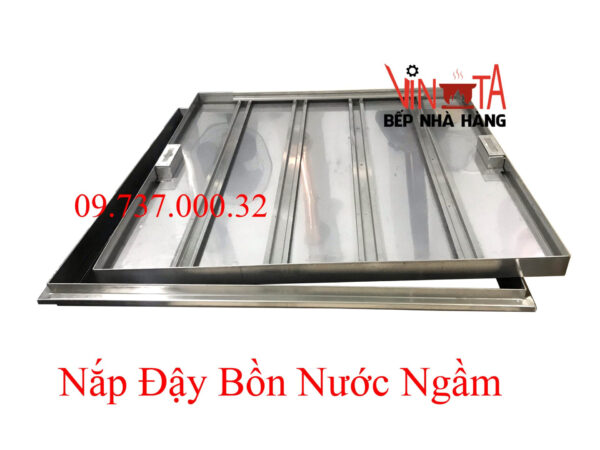 Nắp đậy bể nước ngầm 80x80 cm, inox 304, chắc chắn, bền, đẹp, giá rẻ - Ảnh 9