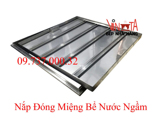 Nắp đậy bể nước ngầm 80x80 cm, inox 304, chắc chắn, bền, đẹp, giá rẻ - Ảnh 10