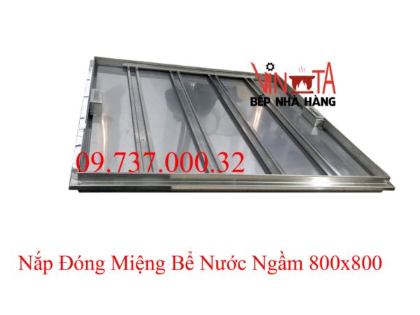 Nắp đậy bể nước ngầm 80x80 cm, inox 304, chắc chắn, bền, đẹp, giá rẻ - Ảnh 11