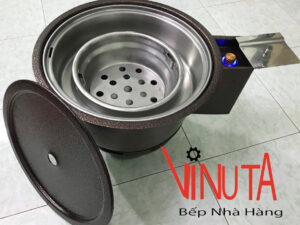 Bếp nướng than hoa âm bàn có quạt thổi than