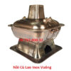 Nồi cù lao inox vuông màu đồng, bếp lẩu cù lao,lẩu dân ích truyển thống