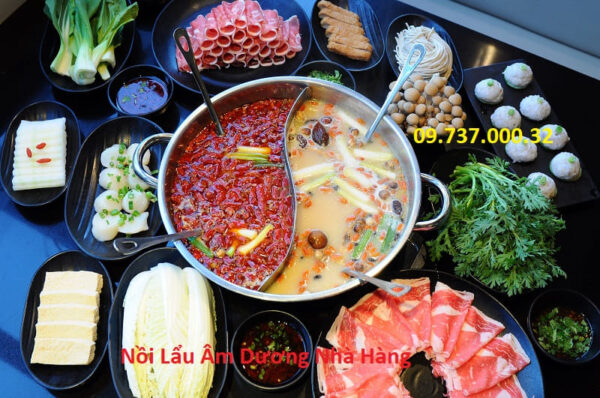 Nồi lẩu tròn 2 ngăn, Nồi inox D30cm dùng cho bếp từ, bếp ga, hồng ngoại - Ảnh 2