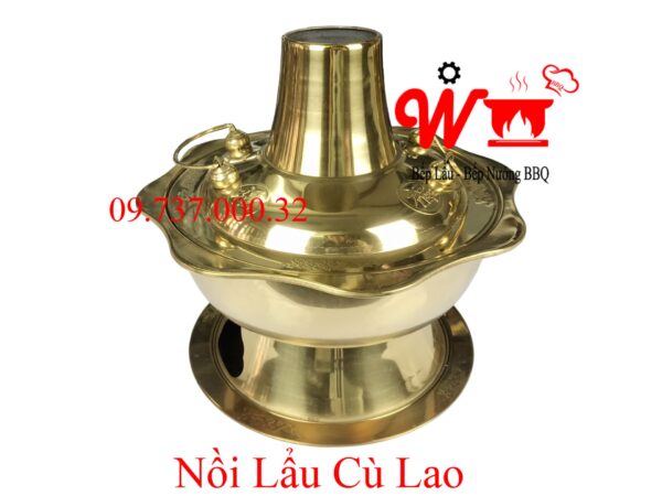 Lẩu cù lao inox 304 màu vàng hình cánh hoa, nồi lẩu cá dân ích, nồi lẩu bằng than - Ảnh 9