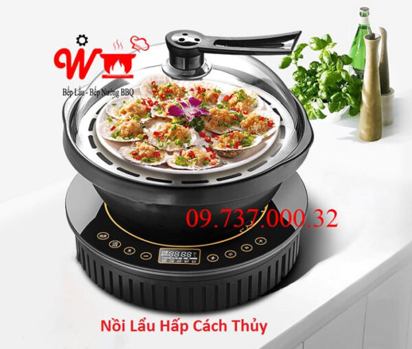 Nồi lẩu hấp cách thủy, bếp lẩu hơi gia đình tại Sài Gòn, giá rẻ, chất lượng