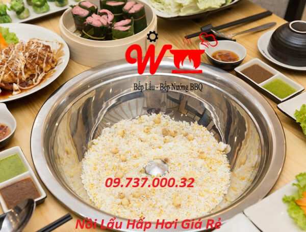 Nồi hấp thủy nhiệt gia đình, nồi lẩu hơi inox tại nhà giá rẻ, chất lượng - Ảnh 4