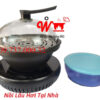 Nồi lẩu hơi tại nhà, nồi hấp cách thủy, bếp lẩu hơi gia đình bằng sứ