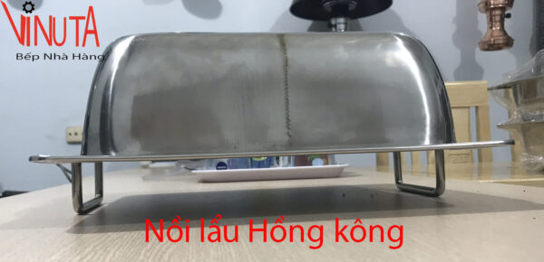 Nồi lẩu hai ngăn inox hình vuông, xoong nấu lẩu inox 2 đáy riêng biệt giá rẻ - Ảnh 6