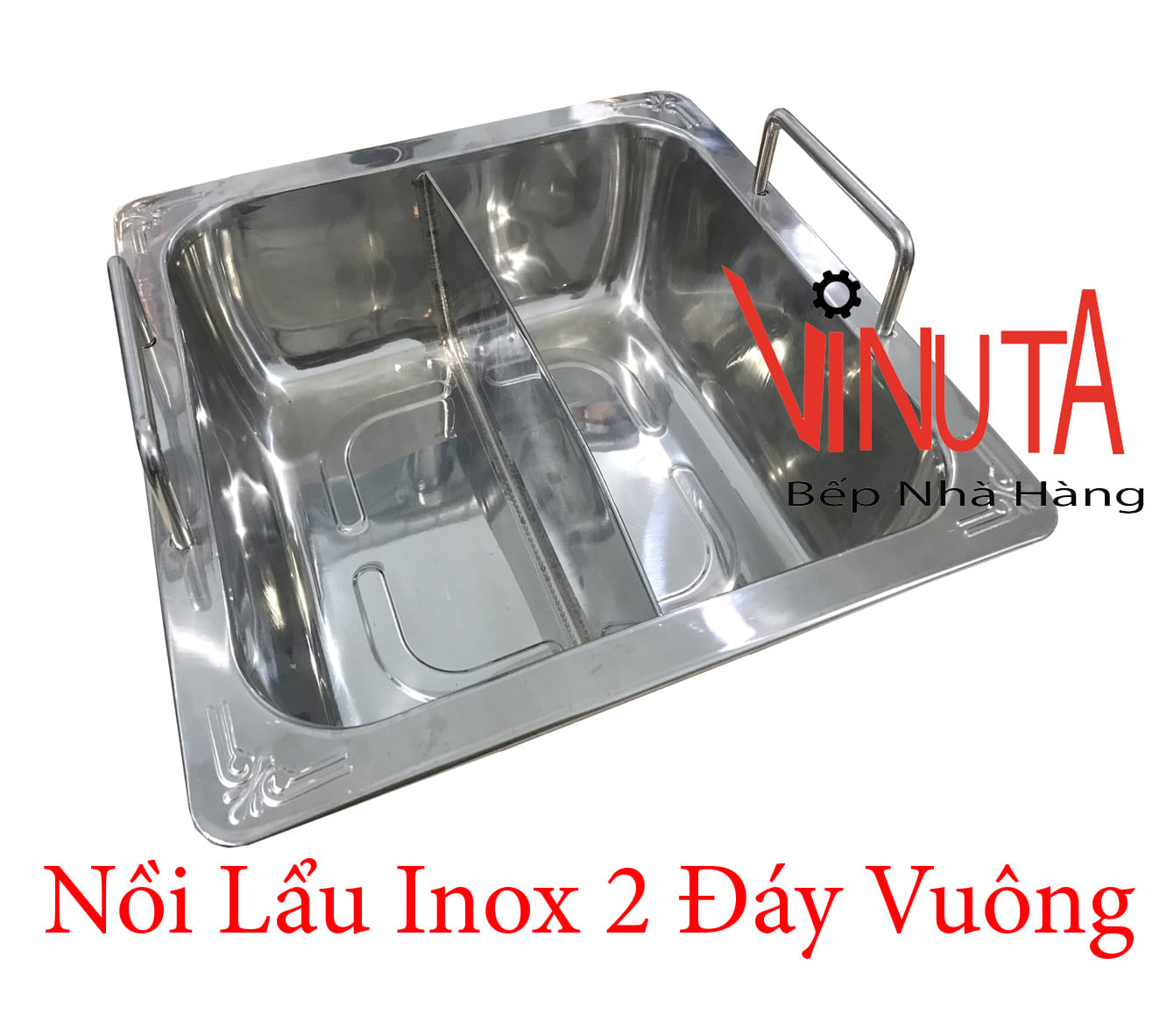 nồi lẩu inox 2 đáy vuông