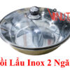 Nồi lẩu 2 ngăn | Nồi nấu lẩu inox 2 ngăn | Xoong nấu lẩu 2 ngăn hình tròn
