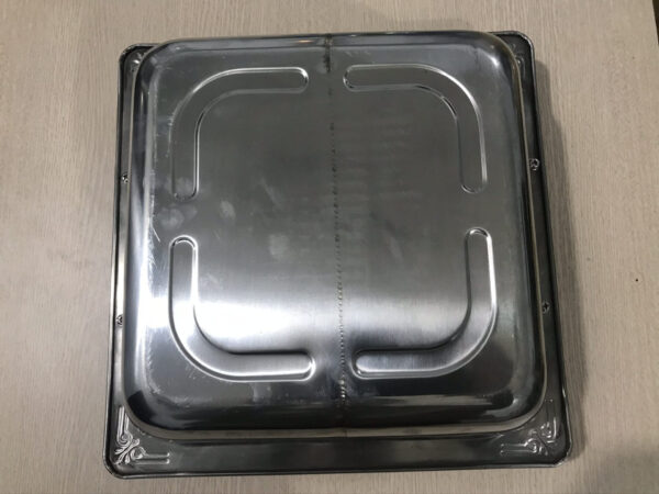 Nồi Lẩu Inox 2 Ngăn | xoong nấu lẩu inox 2 đáy riêng biệt hình vuông giá rẻ - Ảnh 4