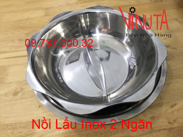 bếp lẩu inox 2 ngăn | bộ bếp lẩu inox 2 ngăn nhà, hotpot, lẩu âm dương giá rẻ - Ảnh 7