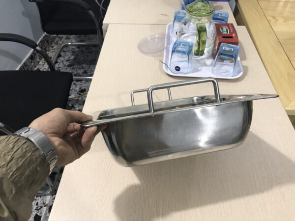 Nồi Lẩu Inox 2 Ngăn | xoong nấu lẩu inox 2 đáy riêng biệt hình vuông giá rẻ - Ảnh 5