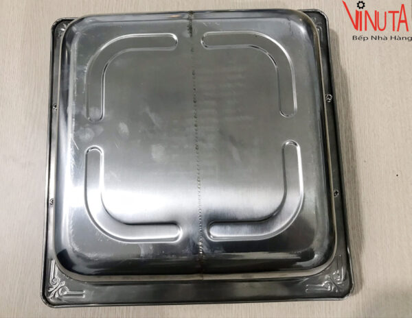 Nồi lẩu hai ngăn inox hình vuông, xoong nấu lẩu inox 2 đáy riêng biệt giá rẻ - Ảnh 5