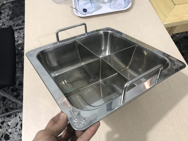 Nồi Lẩu Inox 4 Ngăn (Đáy), Xoong nấu lẩu 4 đáy từ, nồi lẩu bếp từ 28cm - Ảnh 14