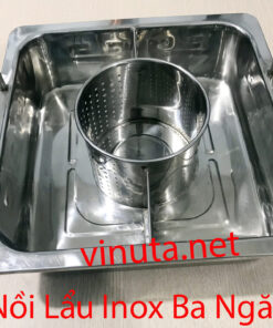 Nồi Lẩu Inox Ba Ngăn