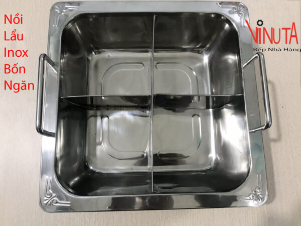 Nồi Lẩu Inox Bốn Ngăn - Ảnh 2