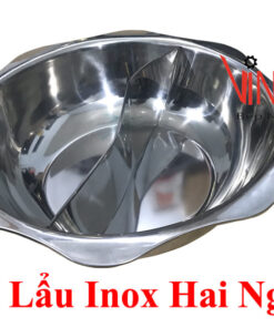 nồi lẩu 2 ngăn inox | nồi nấu lẩu hình tròn 2 ngăn | Xoong nấu lẩu vành hình bông hoa