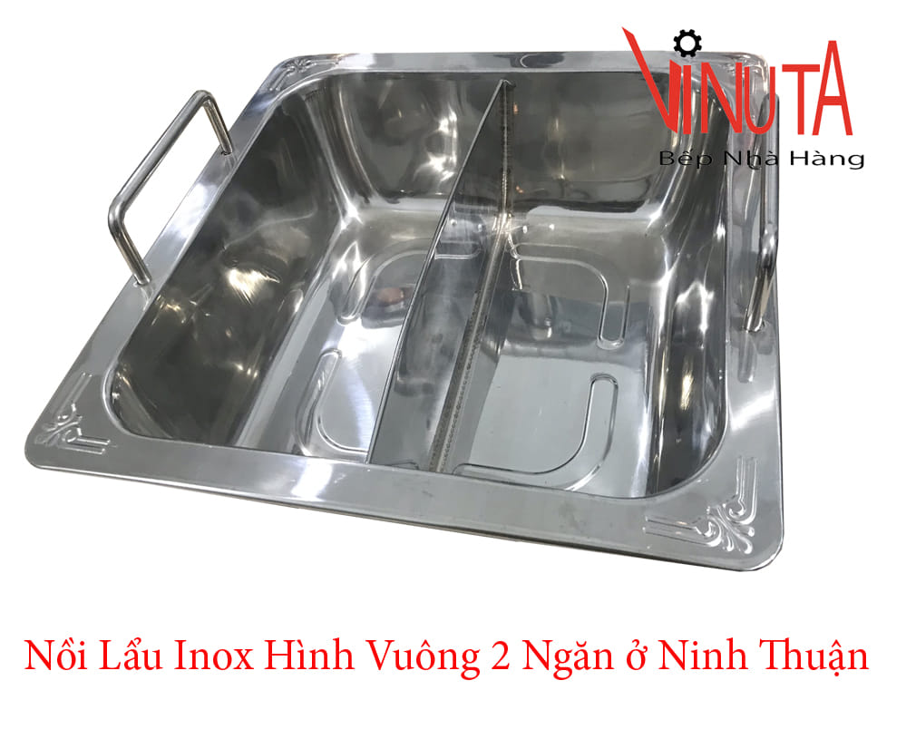 nồi lẩu inox hình vuông 2 ngăn ở ninh thuận