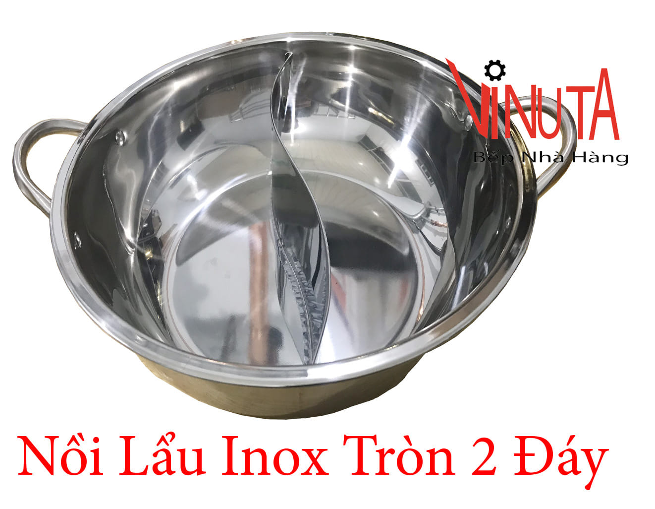 nồi lẩu inox tròn 2 đáy