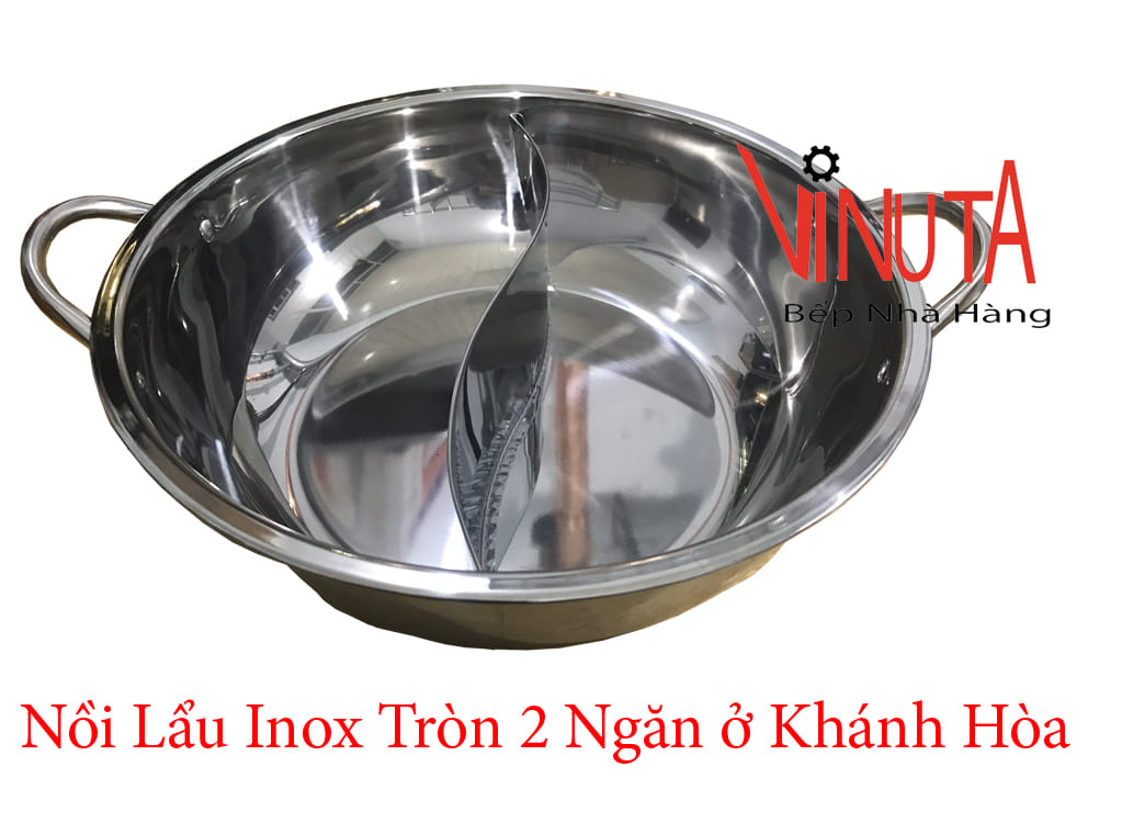 nồi lẩu inox tròn 2 ngăn ở khánh hòa