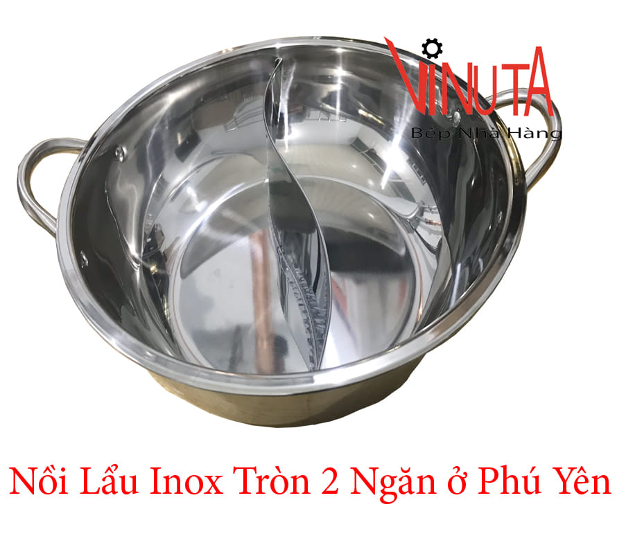 nồi lẩu inox tròn 2 ngăn ở phú yên