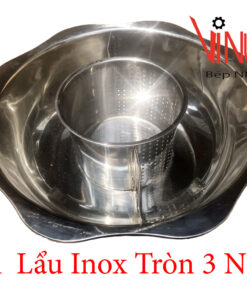 Mua nồi lẩu inox hình tròn 3 ngăn, bảo đảm uy tín, chất lượng, giá rẻ