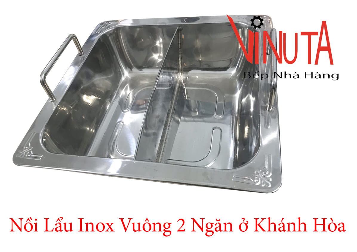 nồi lẩu inox vuông 2 ngăn ở khánh hòa