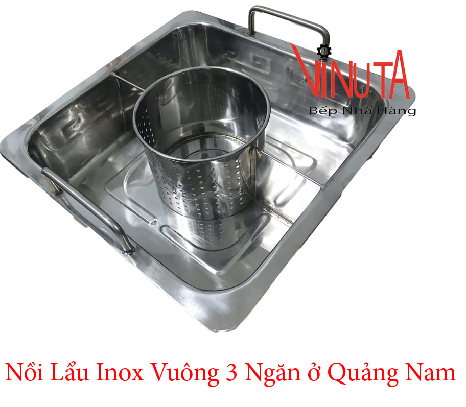 nồi lẩu inox vuông 3 ngăn ở quảng nam