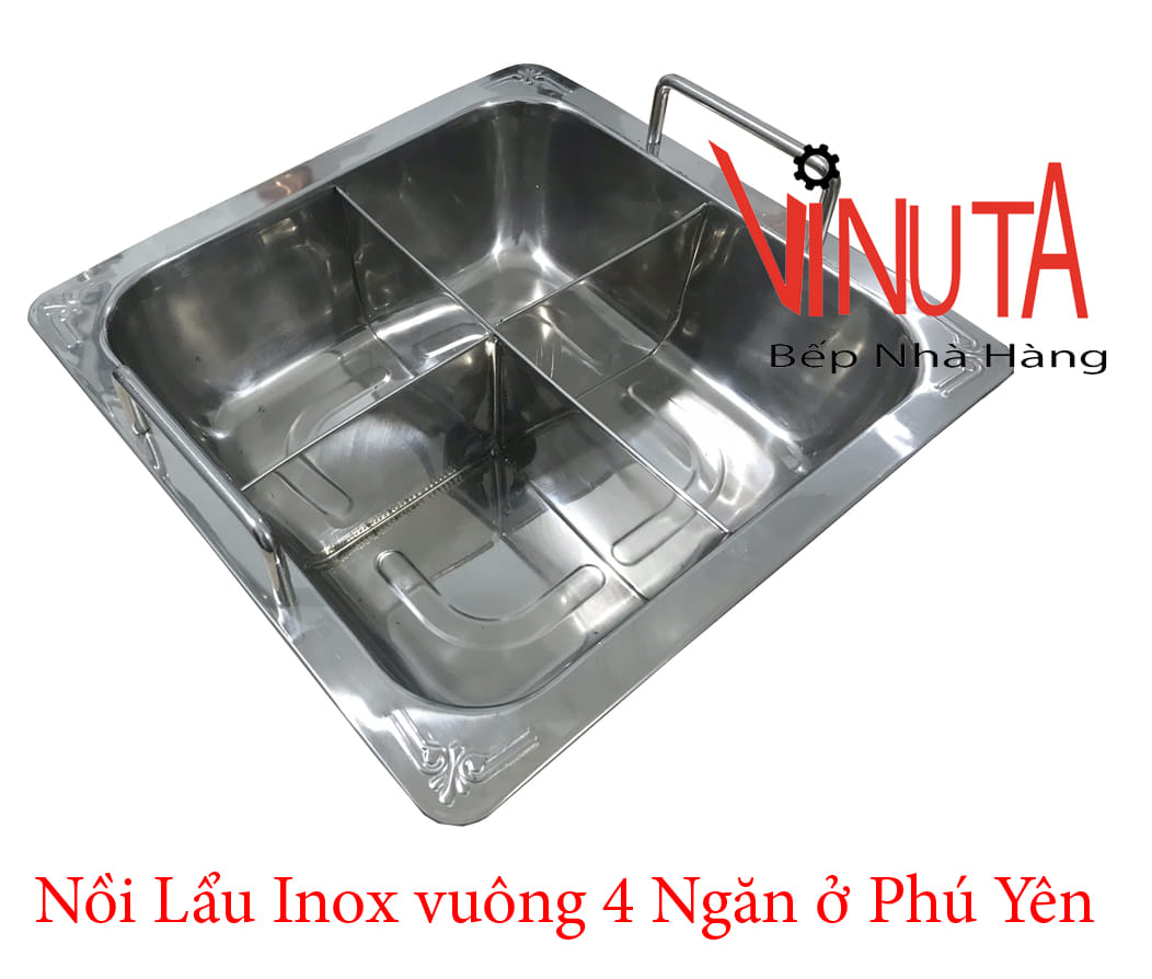 nồi lẩu inox vuông 4 ngăn ở phú yên