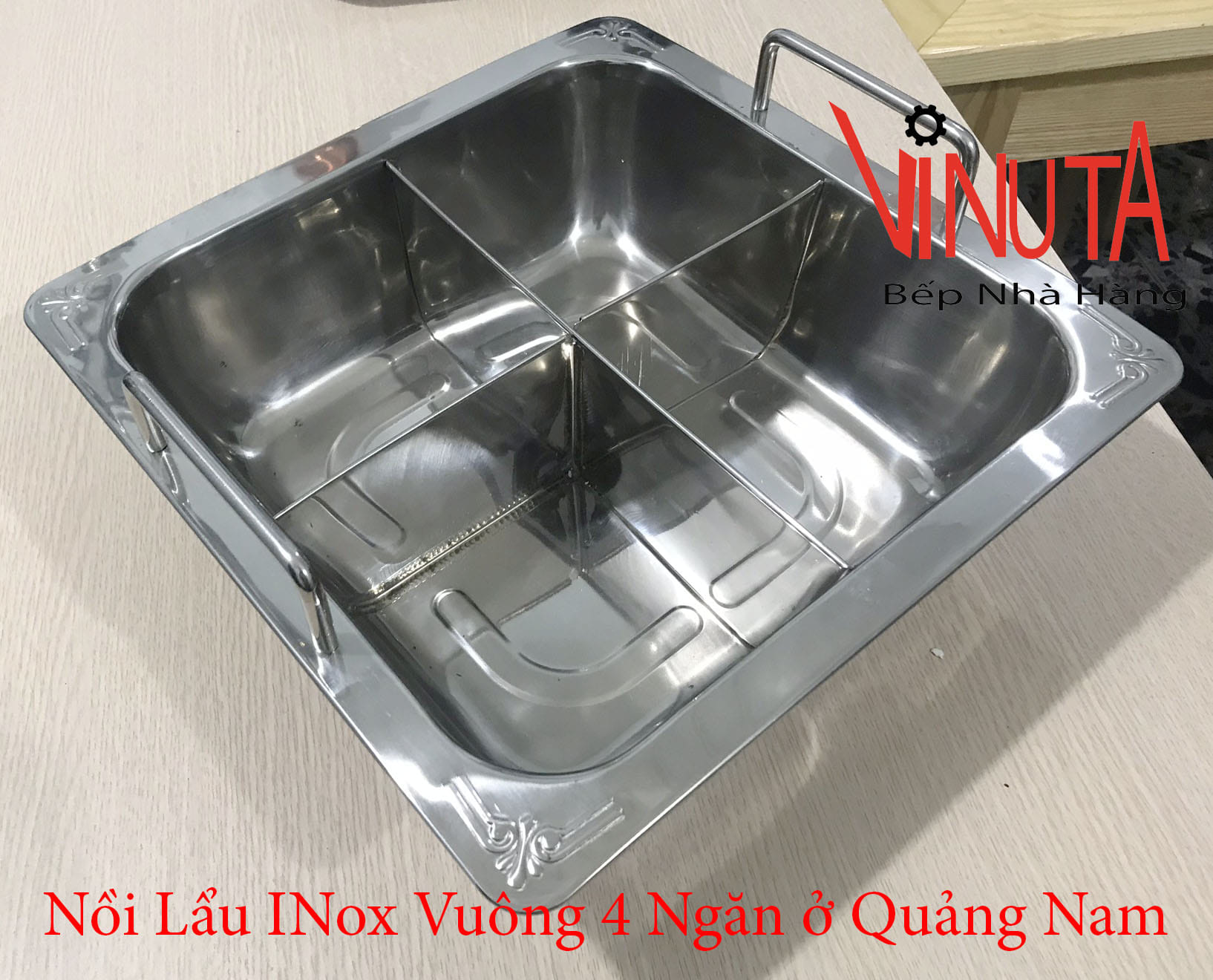 nồi lẩu inox vuông 4 ngăn ở quảng nam