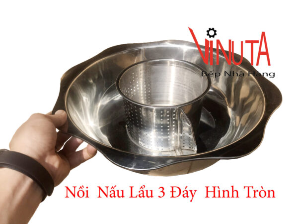 Mua nồi lẩu inox hình tròn 3 ngăn, bảo đảm uy tín, chất lượng, giá rẻ - Ảnh 9